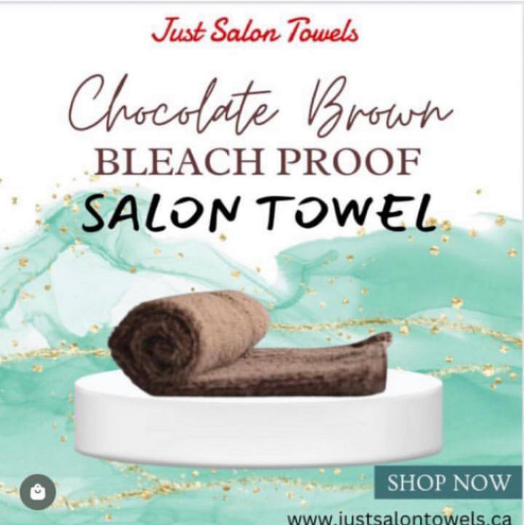 ForPro Premium Bleach-Proof Salon Towels - 12 Pack Chocolate 16x27 Inch Cotton Towels