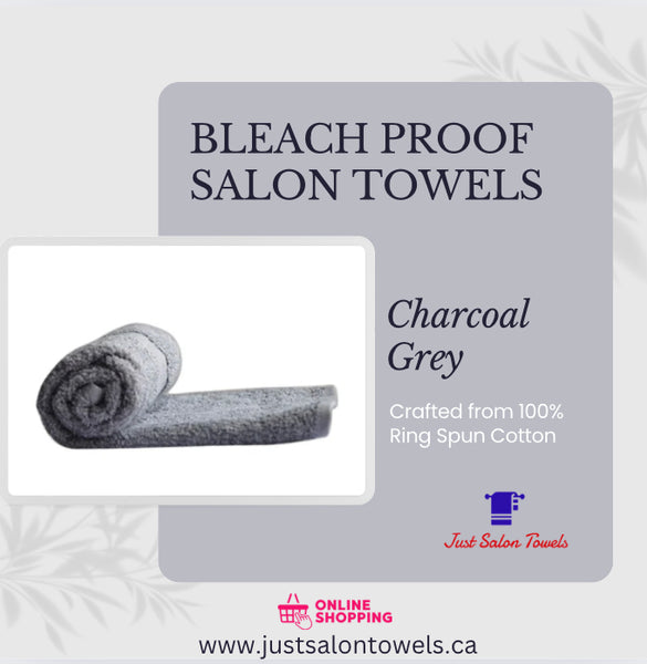 CHARCOAL GREY BLEACH PROOF SALON TOWELS