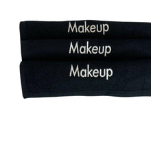Load image into Gallery viewer, Embroidered Makeup Remover Wash Cloth/Face Cloth 12x12" 1 lbs - Black