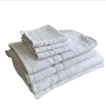 Load image into Gallery viewer, Platinum Hand Towels 16x27" 3lbs (1 dozen/ 12 pieces)86/14 Blended White  Ring Spun