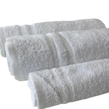 Load image into Gallery viewer, Platinum Hand Towels 16x27" 3lbs (1 dozen/ 12 pieces)86/14 Blended White  Ring Spun