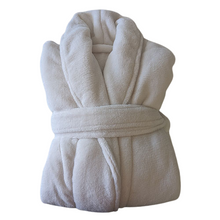 Load image into Gallery viewer, White Color Microfibre Bath Robe (1 piece)
