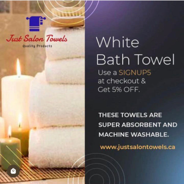WHITE BATH TOWELS