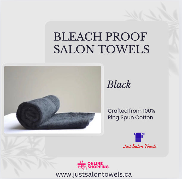 BLACK BLEACH PROOF SALON TOWELS