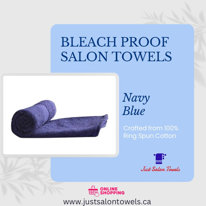 NAVY BLUE BLEACH PROOF SALON TOWELS