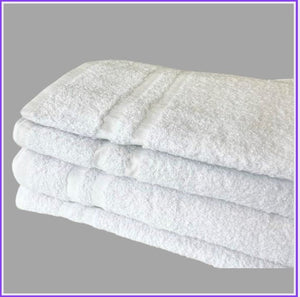 Platinum Hand Towels 16x27" 3lbs (1 dozen/ 12 pieces)86/14 Blended White  Ring Spun