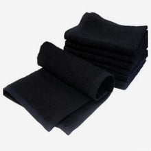 Load image into Gallery viewer, Black Bleach Proof Makeup Remover Towel / Face Cloth /Wash Cloth 13x13" 1.5 lbs