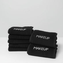Load image into Gallery viewer, Embroidered Makeup Remover Wash Cloth/Face Cloth 12x12" 1 lbs - Black