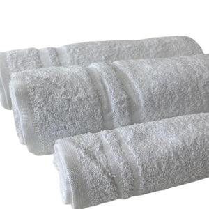 Platinum Hand Towels 16x27" 3lbs (1 dozen/ 12 pieces)86/14 Blended White  Ring Spun