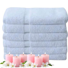 Load image into Gallery viewer, White Salon Towels 16x27" 3lbs - 86/14 Blended CAM border