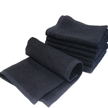 Load image into Gallery viewer, Black Bleach Proof Makeup Remover Towel / Face Cloth /Wash Cloth 12x12" 1 lbs