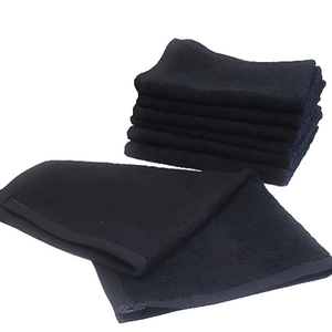 Black Bleach Proof Makeup Remover Towel / Face Cloth /Wash Cloth 13x13" 1.5 lbs